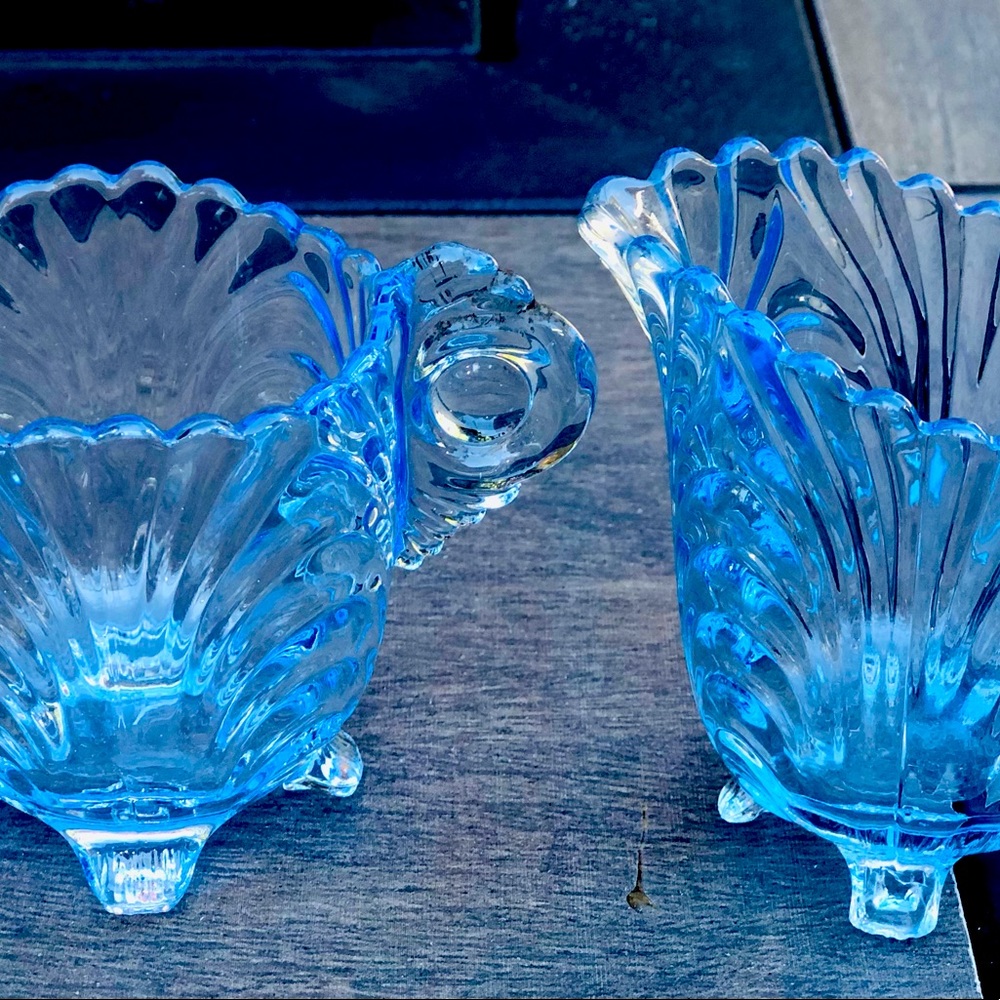 Cambridge moonlight blue caprice sugar and creamer